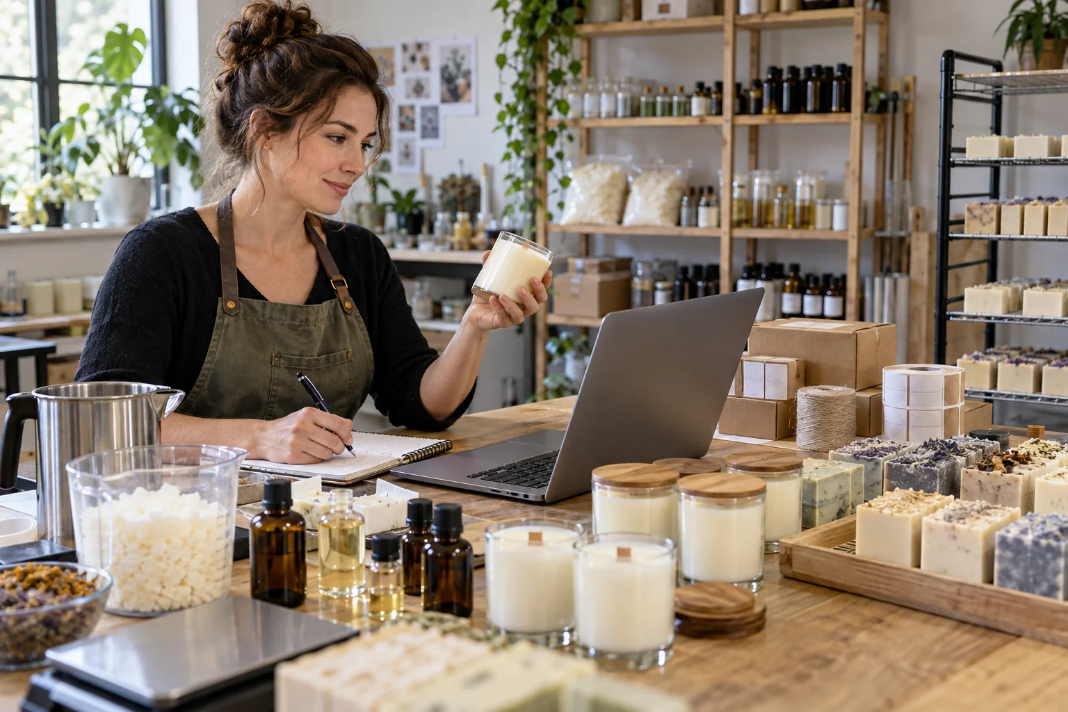 A candle and soap maker evaluates inventory software against real materials, batches, lots, and finished products.