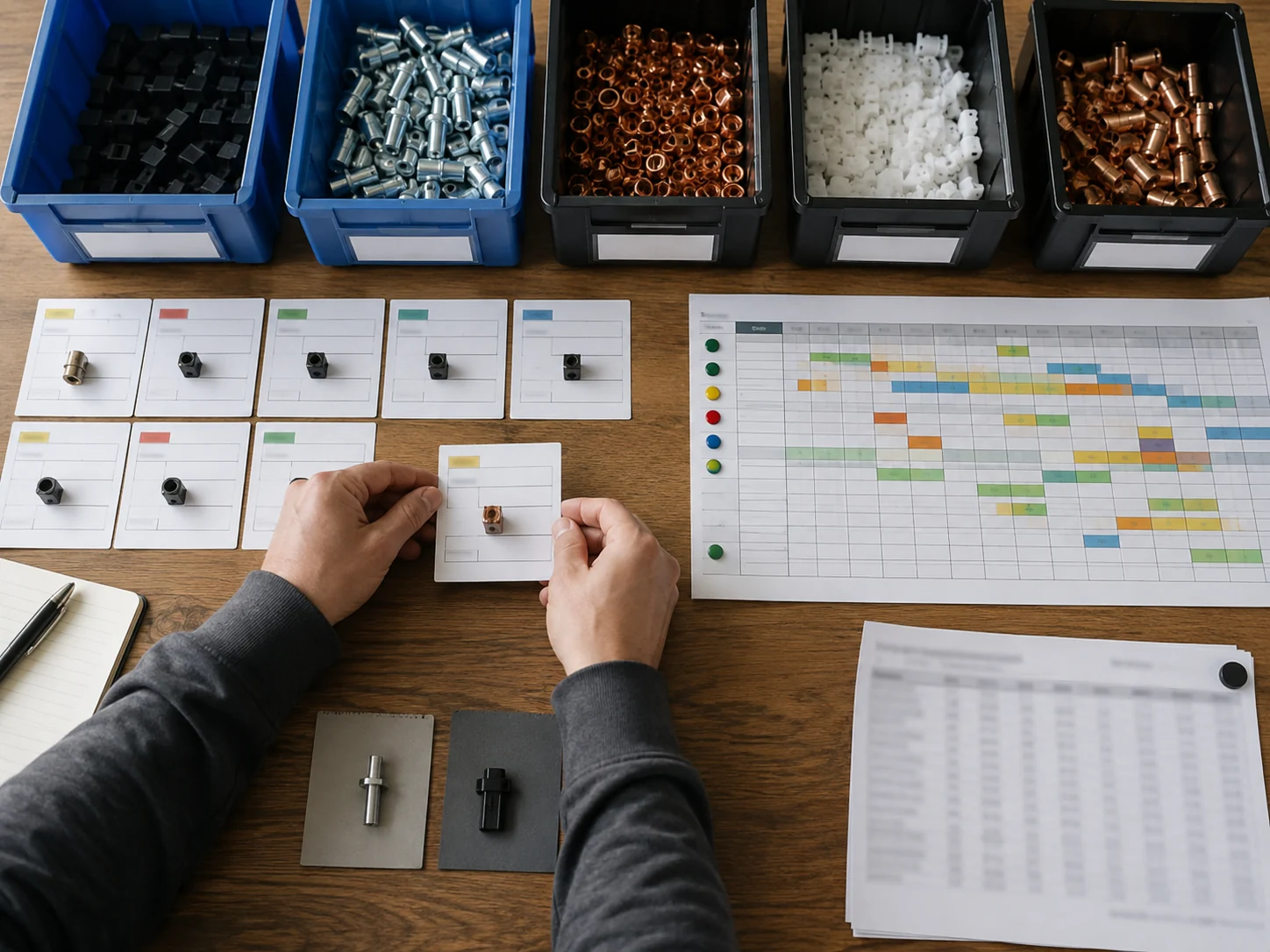 A continuity table compares usable stock, open demand, alternate samples, and realistic lead-time coverage.