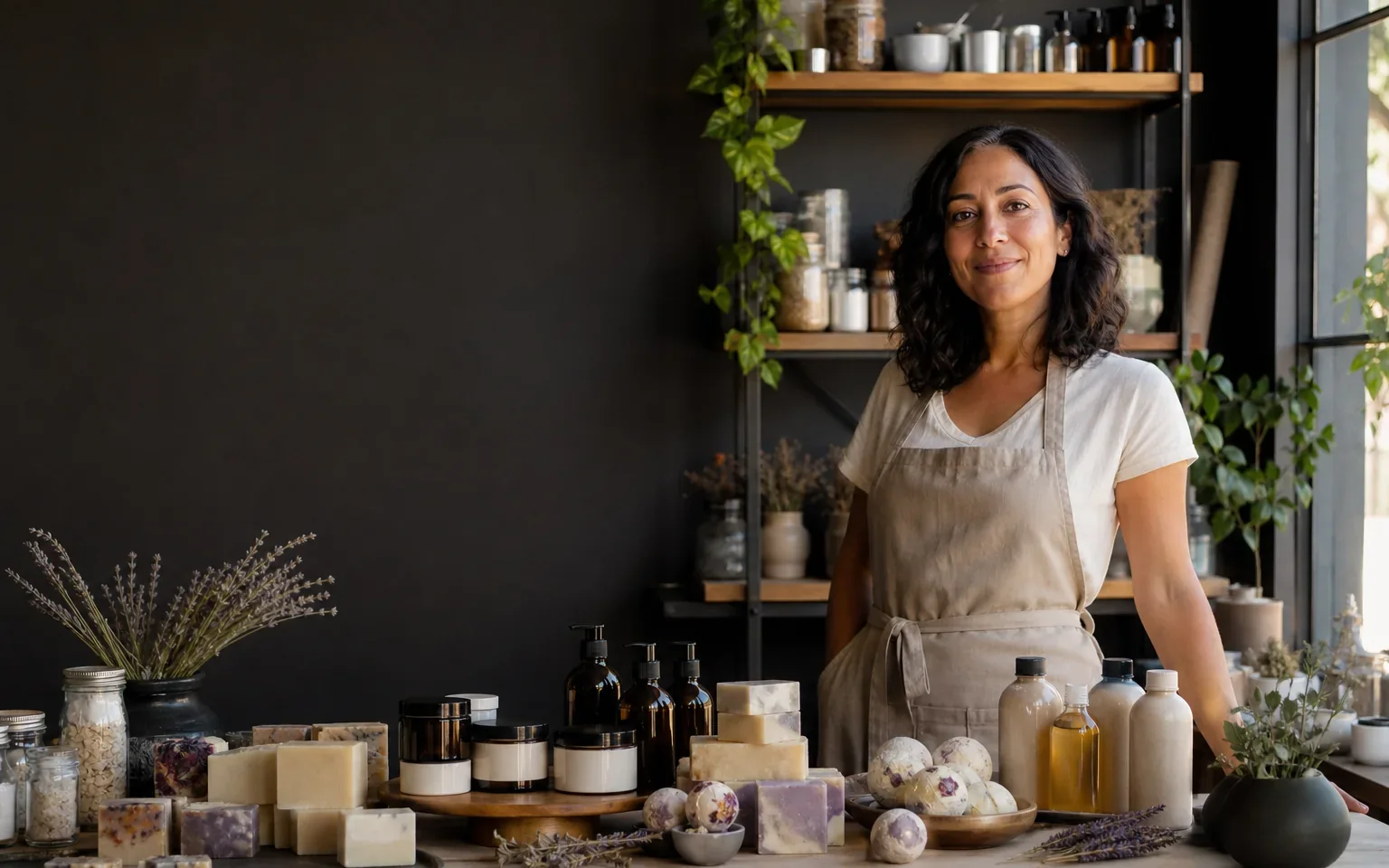 Candle and home-fragrance maker with an organized finished collection